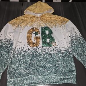 New Gradient GB Hoodie Green Bay Fan Unisex Size Medium